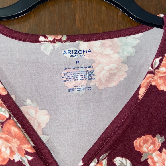 Maroon Floral Long Sleeve - Picture 2 of 3